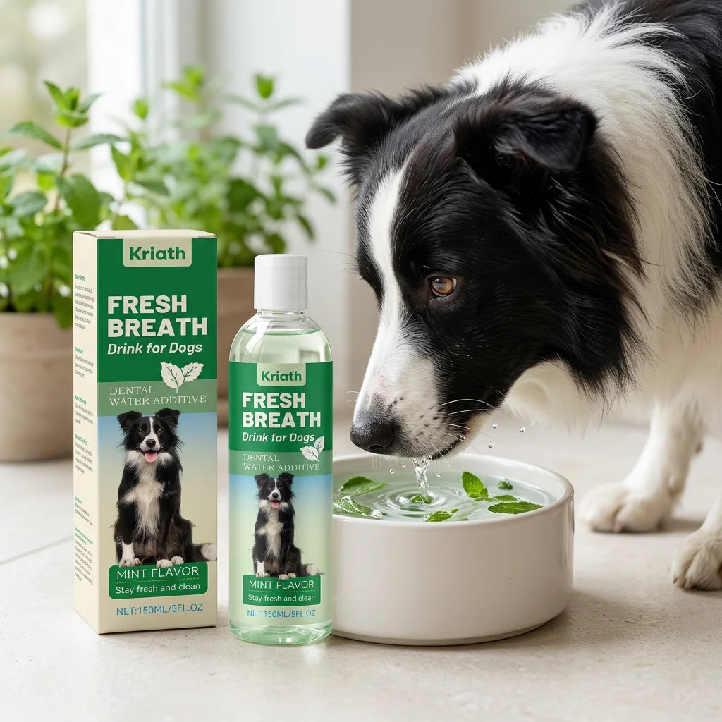 Mint Flavor Pet Mouthwash Removing Plaque Eliminates Bad Breath Freshing Breath Dog Dental Care Wate Pet Oral Hygiene Solution Qme
