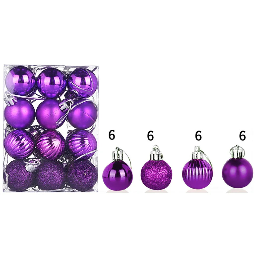 Christmas Xmas Tree Ball Bauble Hanging Home And Party Ornament Decor Tree Decoration Balls Party Hanging Pendant Navidad Qme Purple