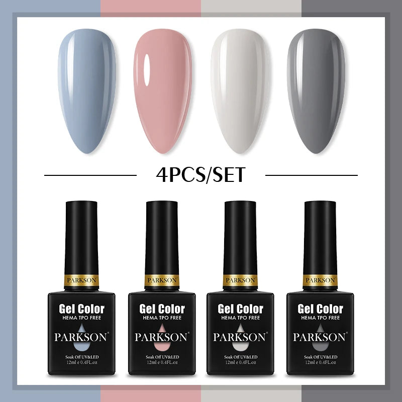 PARKSON Macaroon Series Gel Nail Polish LED UV Summer Solid Semi