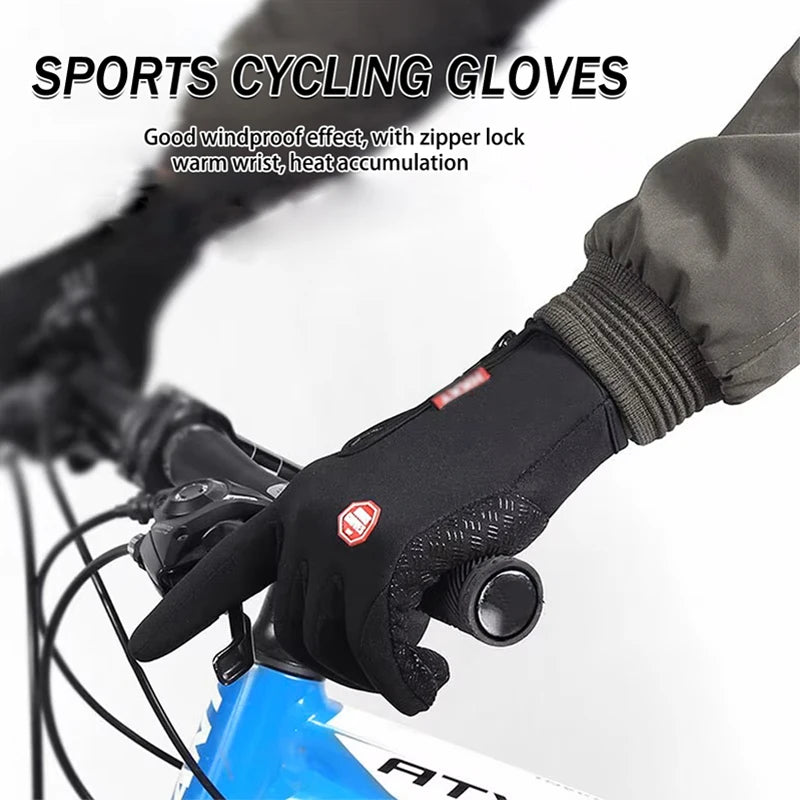 Winter Warm Cycling Gloves Touchable Screen Gloves Non slip Gloves Sports Gloves Qme