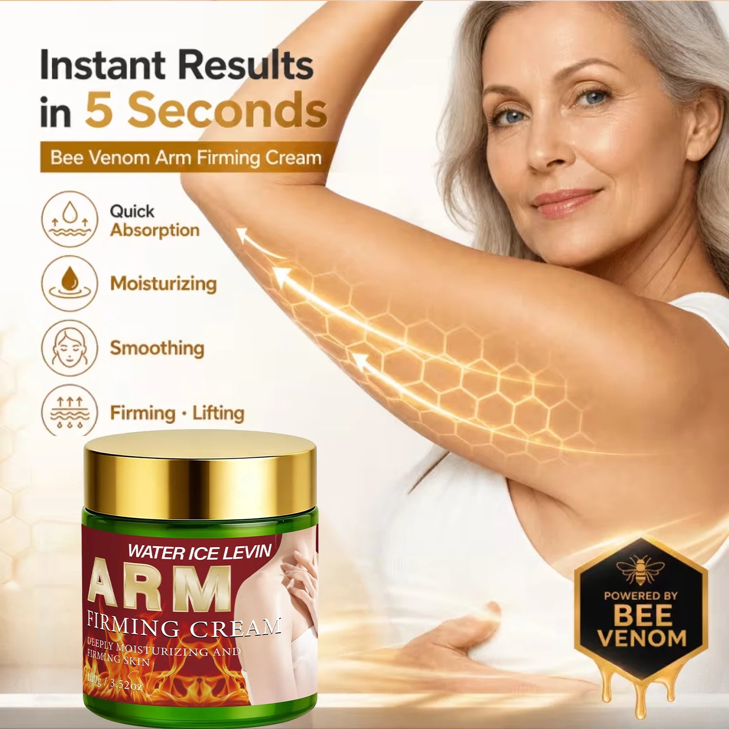 Magnesium Arm Firming Cream, Deeply Moisturizing & Tightening Body Skin Care Qme