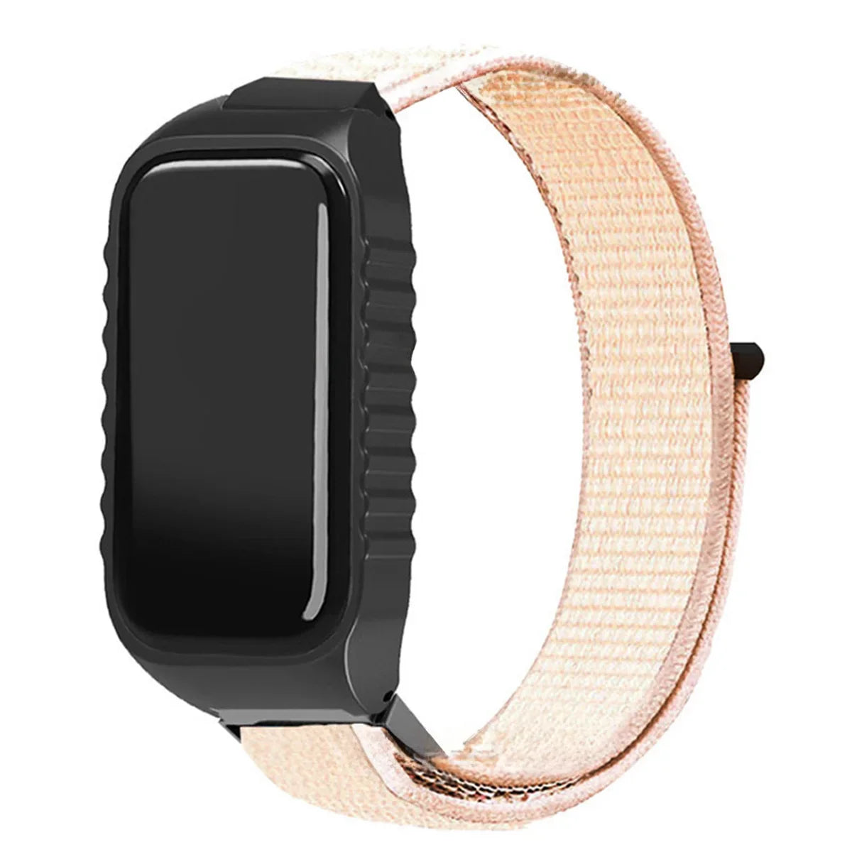 For Xiaomi Smart Band 8 Active Strap Nylon Loop Wristband Bracelet For Mi Band 8 Active Smart Watch Band Correa Belt Accessories Qme Light pink For Mi Band 8 Active