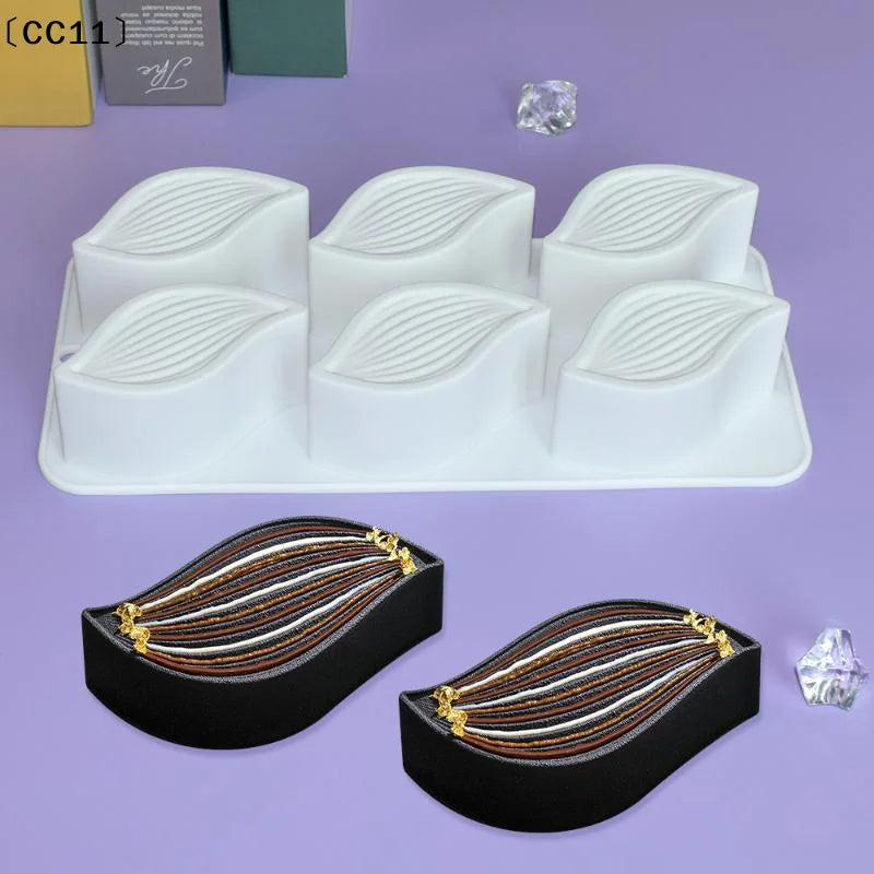 6 Holes Leaves Mousse Mold DIY Jelly Pudding Pastry Chocolate Qme Default Title