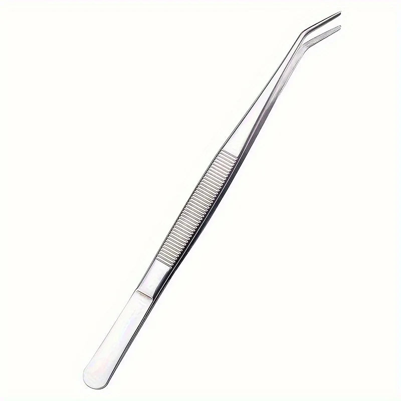Stainless Steel Multi-purpose Tweezers Perfect Nail Art Dental Qme 1 pcs