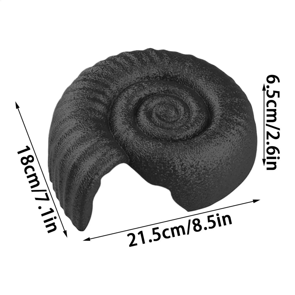 Snake Hide Out Ammonite Shape Cage Shelter Nest Decorative Habitat Qme