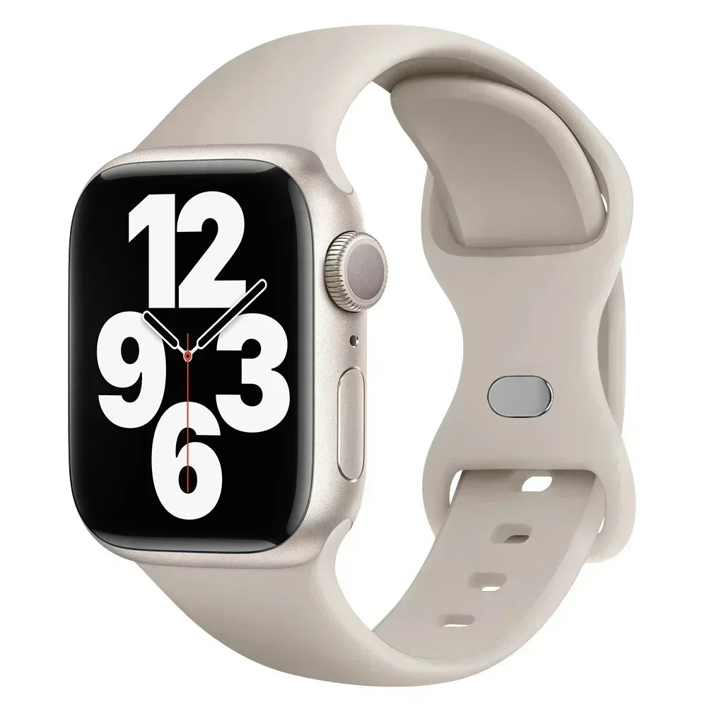 Silicone Band Apple Watch 10 9 8 7 6 5 4 3 SE Strap IWatch Ultra 2