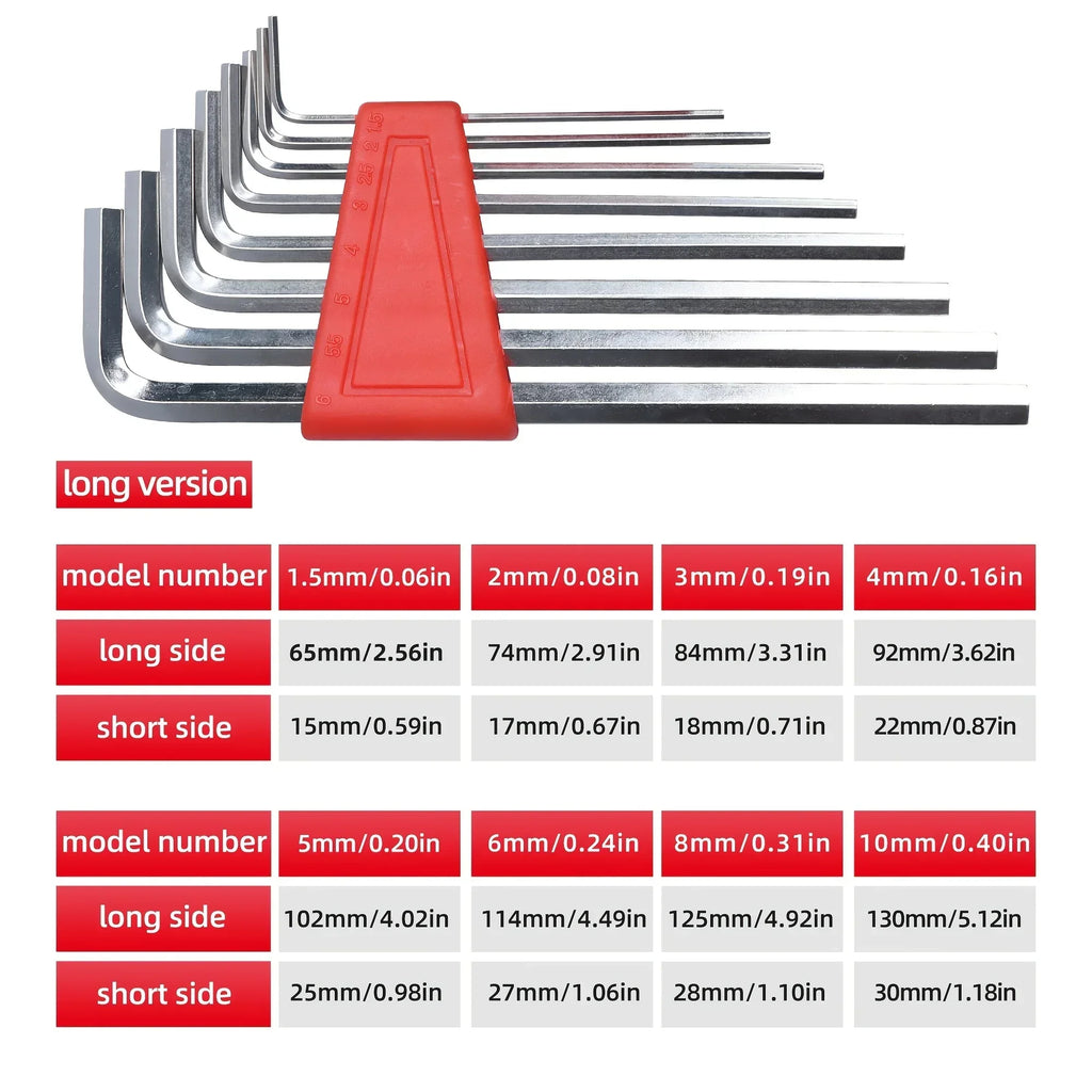Allen Wrench Metric Inch L Key Short Arm Tool Easy Carry Pocket 2025 Qme