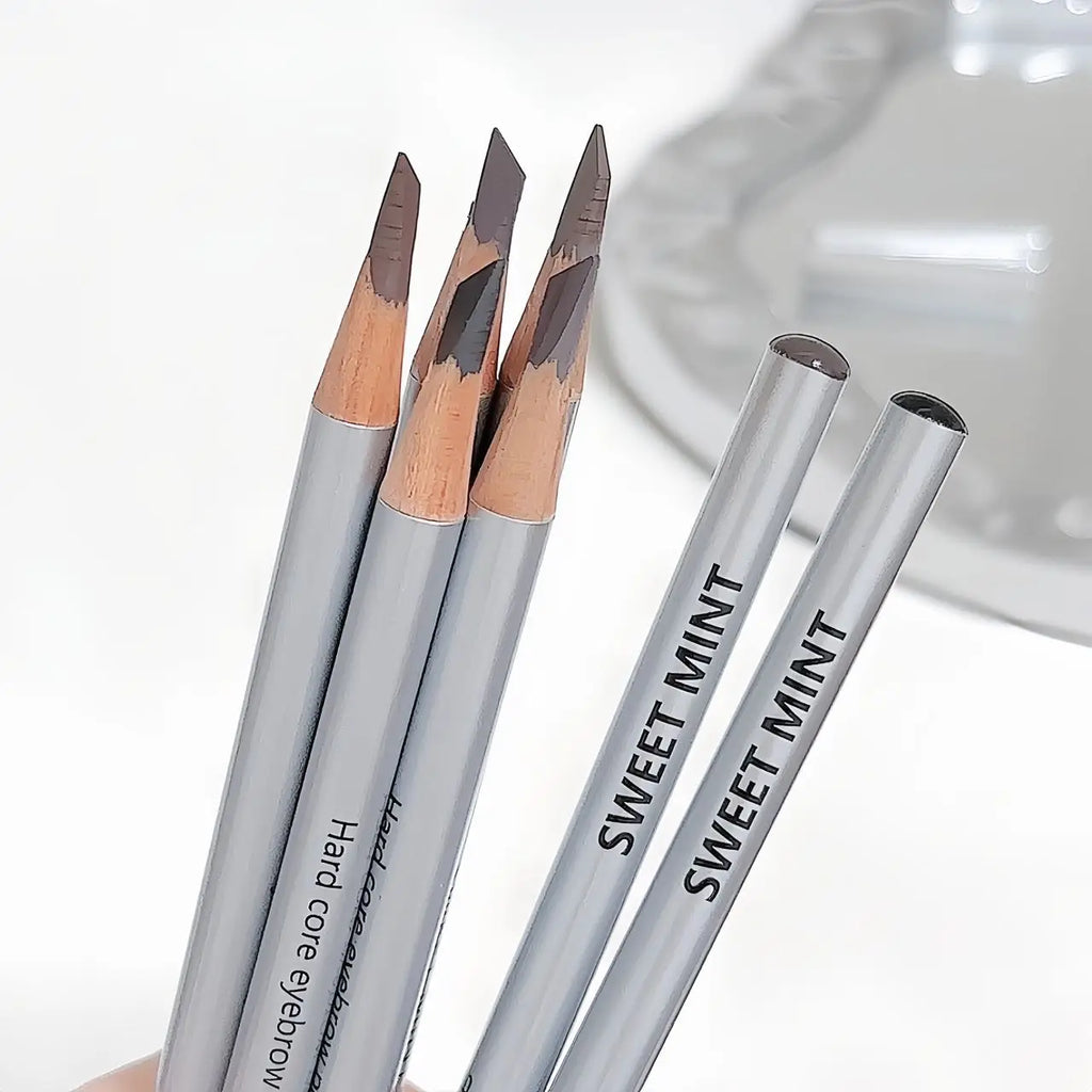 Slanted Blade Eyebrow Pencil Waterproof Makeup Natural Lines Hair Flu Wood Eyebrow Pen Tint Tattoo Grey Coffee Eye Brow Pencil Qme