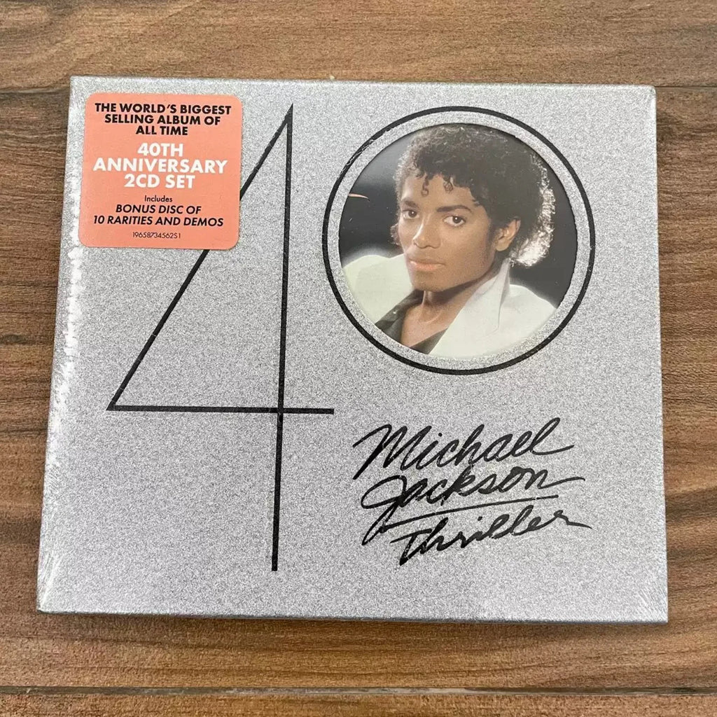 Glitter Limited Edition Vintage Pop Dance CD, Album "Thriller" 40th Anniversary Edition, Shimmer Silver Foil Packaging Qme Glitter Edition