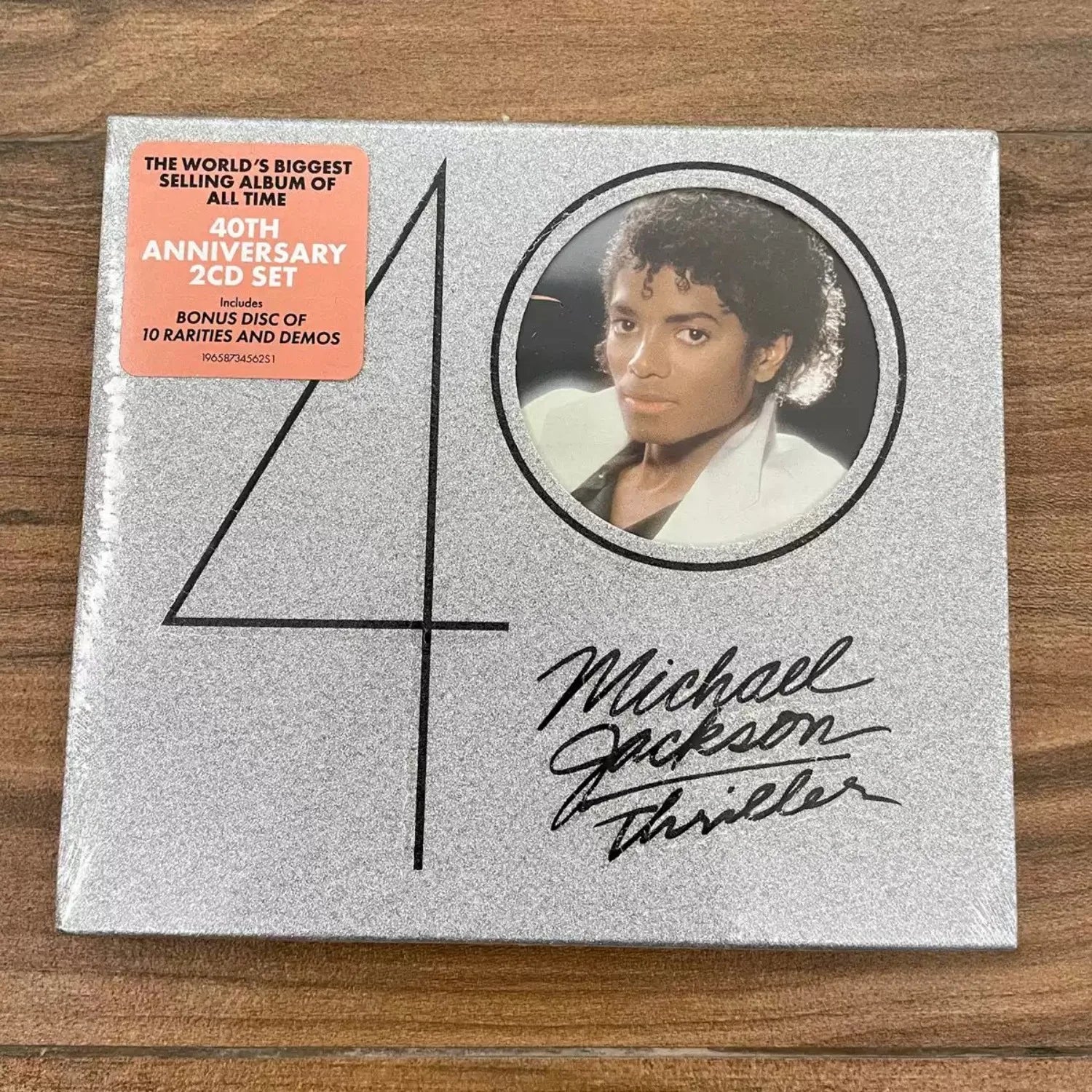 Glitter Limited Edition Vintage Pop Dance CD, Album "Thriller" 40th Anniversary Edition, Shimmer Silver Foil Packaging Qme Glitter Edition