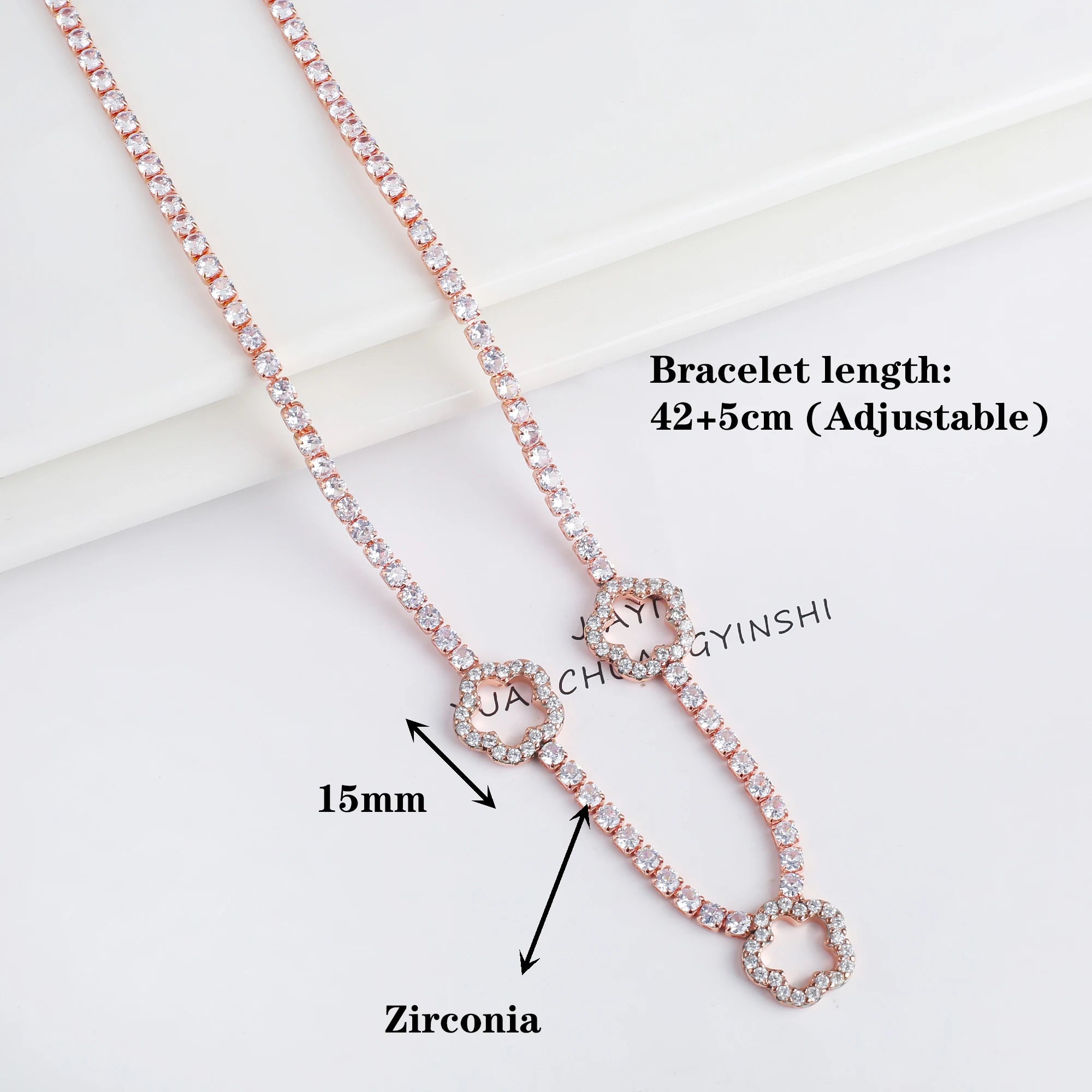 High Quality Zirconia Five-Leaf Flower Ladies Charm Necklace Fashion Plant Plum Blossom Choker Chain Jewelry For Daily Wear Qme