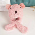 Baby Beanie Cute Hat Children's Knitted Ear Protection Qme Pink ONE SIZE