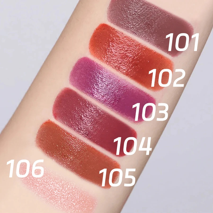 6Colors Makeup Blush Stick Lip Tinted Cooling Water Jelly Tint Qme