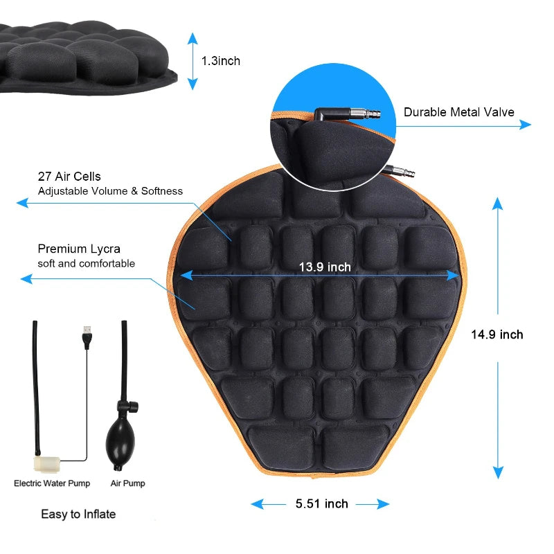 Waterproof Breathable TPU Airbag Seat Cover Motorcycle Scooter Qme