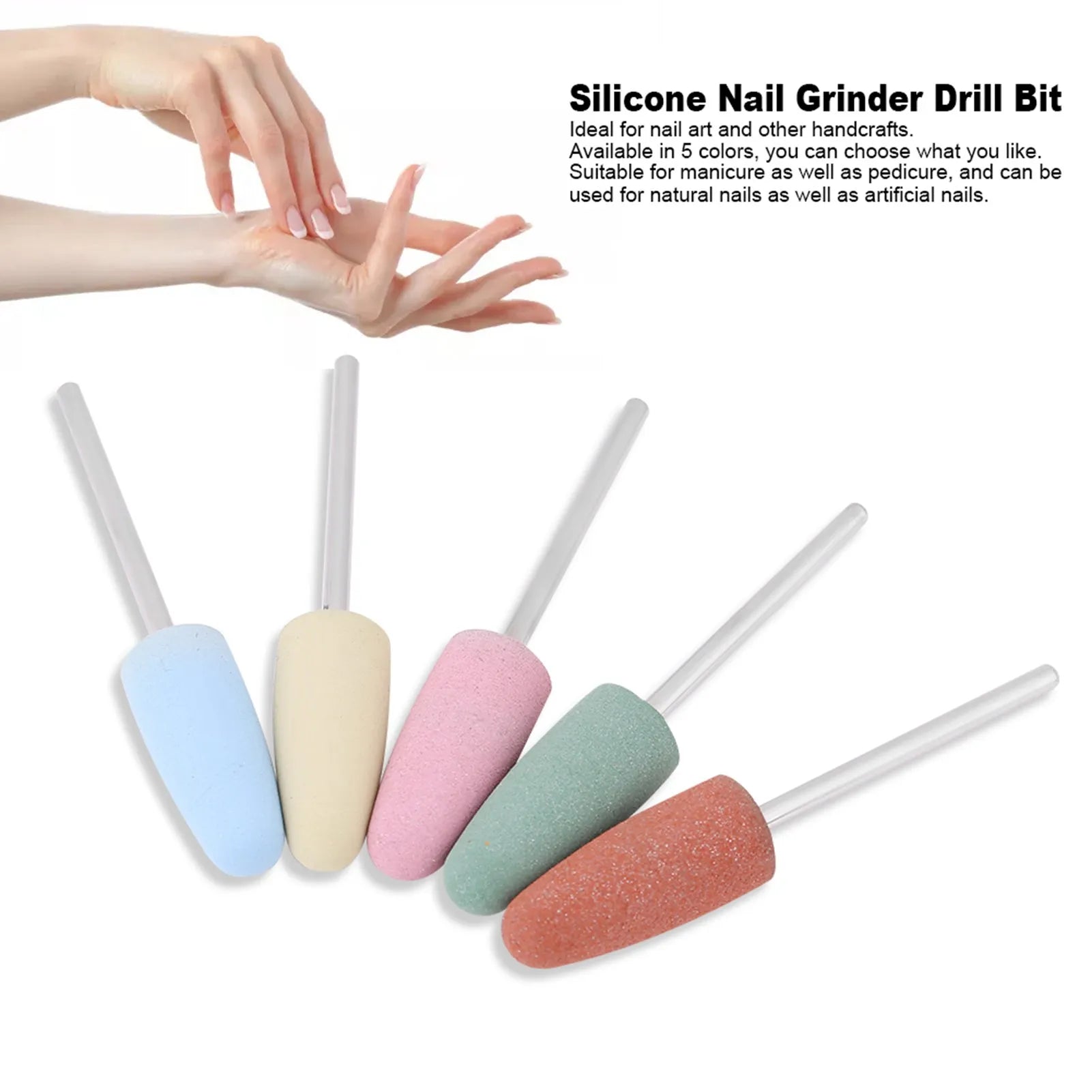 Nail Art Silicone Polisher Nail Grinders Drill Bits Manicure Machine Tools Smoothing Drill Manicure Drill Bit Nail Polisher Qme