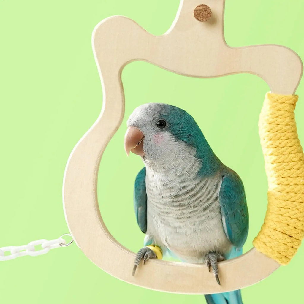 Parrot Perch Swing Parakeet Cage Accessories Natural Wood Perches Qme China Mainland