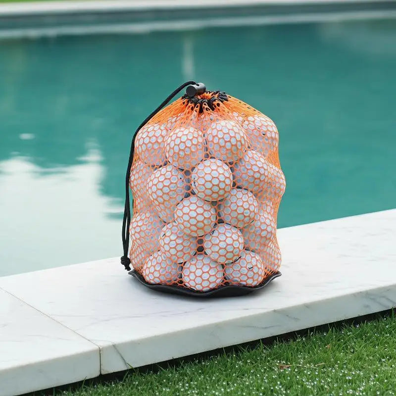 Golf Ball Bag Drawstring Pouch Can Hold 12/25/50 Balls Multipurpose Sports Mesh Net Bag Portable Golf Organizer Golf Accessories Qme