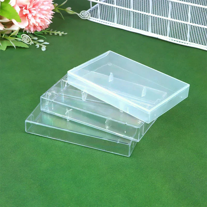 Cassette Tape Transparent Storage Box Audio Magnetic Recording Blank Qme