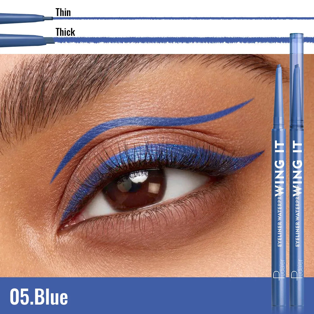6 Matte Gel Eyeliner Pencils Waterproof Long Lasting Makeup Beginner Friendly Smooth Gel White Green Blue Brown Black Eyeliner Qme 05