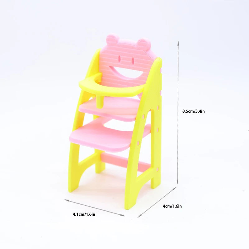 Miniature Simulation Baby Dining Chair Model 1 12 Scale Dollhouse Qme A1