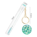 Reusable Eyelash Brush Tubes Gold Keychain Sparkling Lash Mascara Qme 5PCS-Green CN