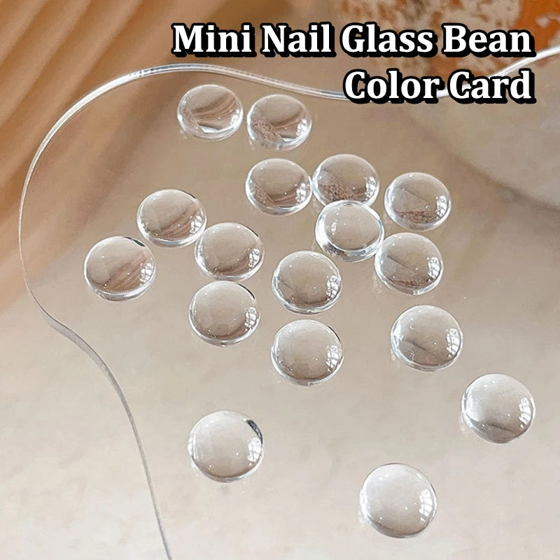 Round Glass Card Clear Nail Art Display Designs Stickers Tips Flat Qme Default Title