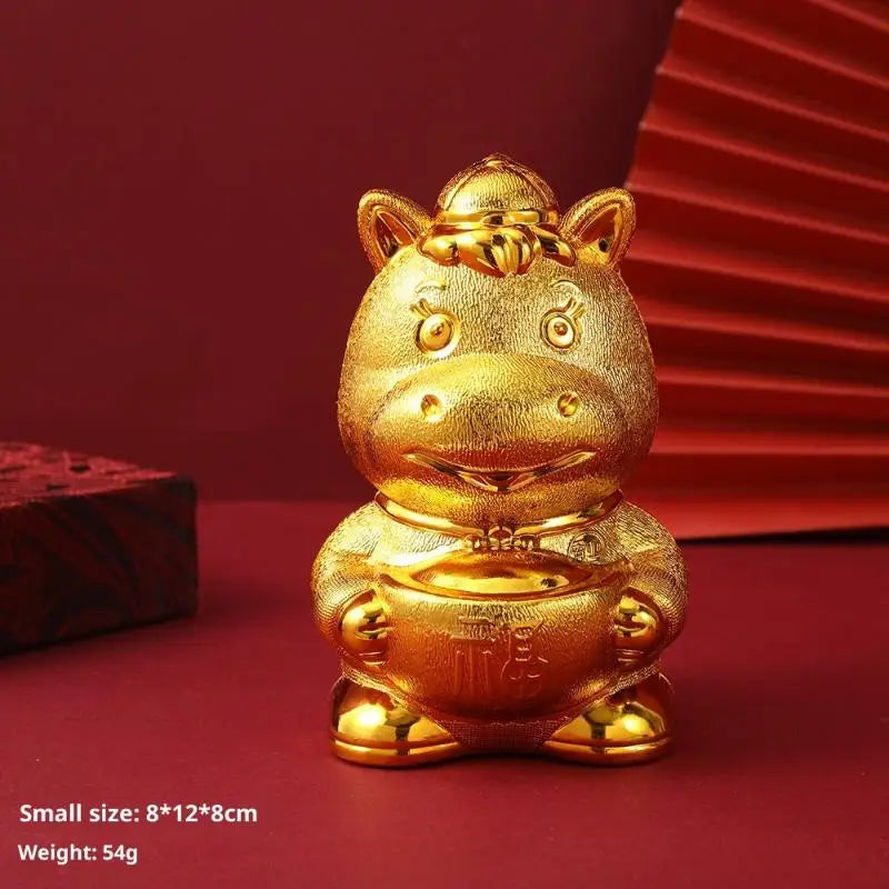 Creative Horse Ornament Lucky Traditional Home Statue Ingot Can Be Rotated Home Decoration Office Desktop Decoration Qme A1
