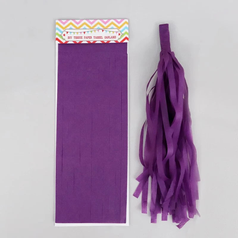Valentine's Day Gradient 2-Meter Color Tassel Party Decoration Qme Purple