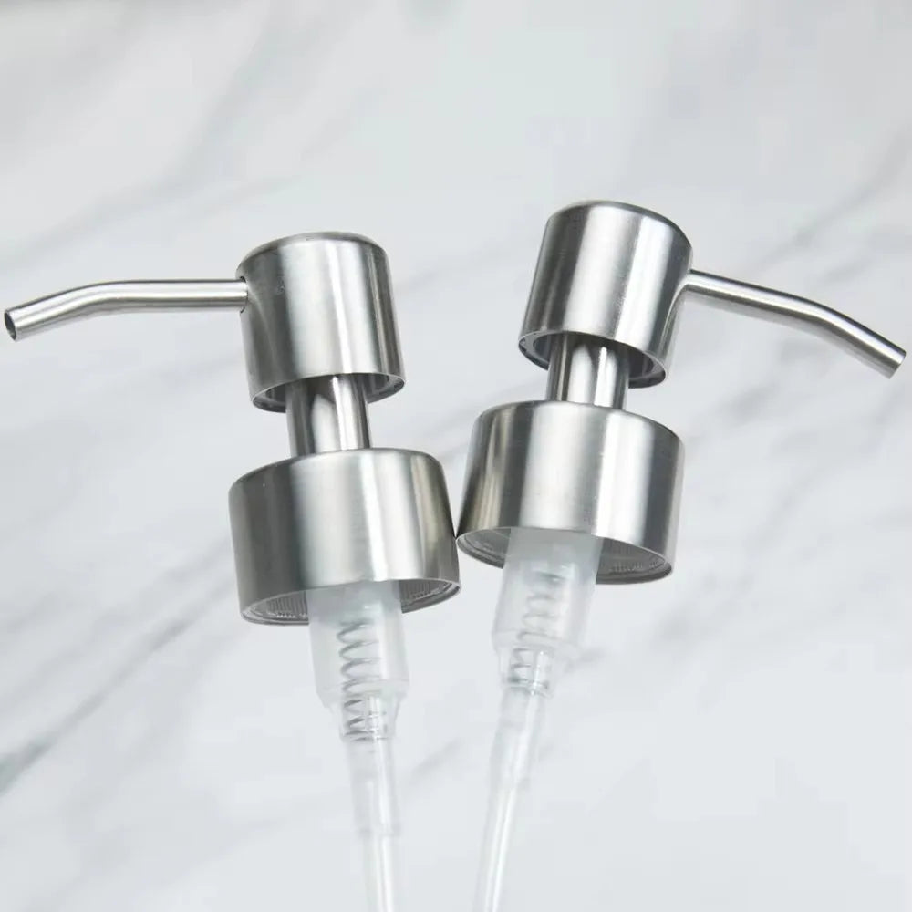 304 Stainless Steel Hand Liquid Soap Pump Dispenser Head Nozzle Qme 1Pc