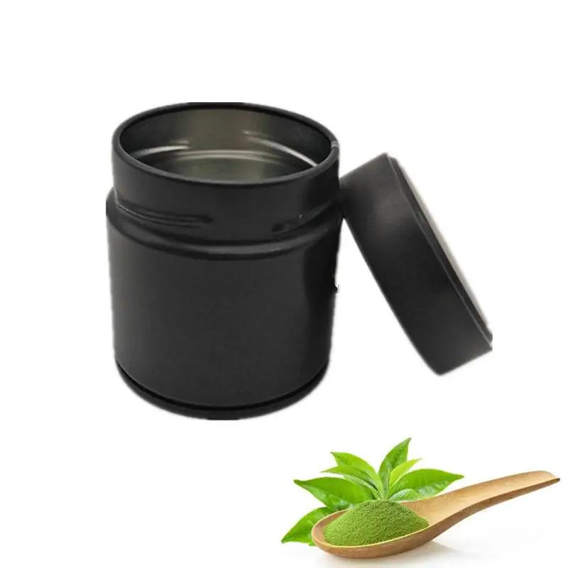 Portable Mini Matcha Powder Can Thick Tinplate Tea Sealed Jar Spice Qme