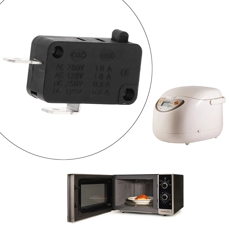 5PCS -103 Microwave Oven Door Switch Fit For Microwave Washing Machine Rice Cooker 16A 250V 2 Pins. Qme