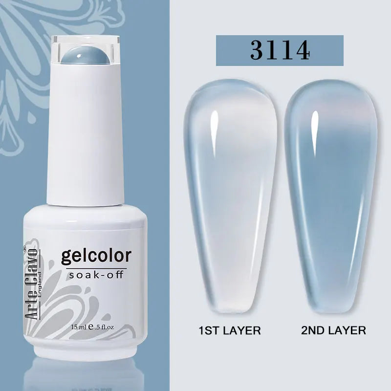 Arte Clavo15ml Gel Nail Polish Burgundy Red Brown Chocolate Art Soak