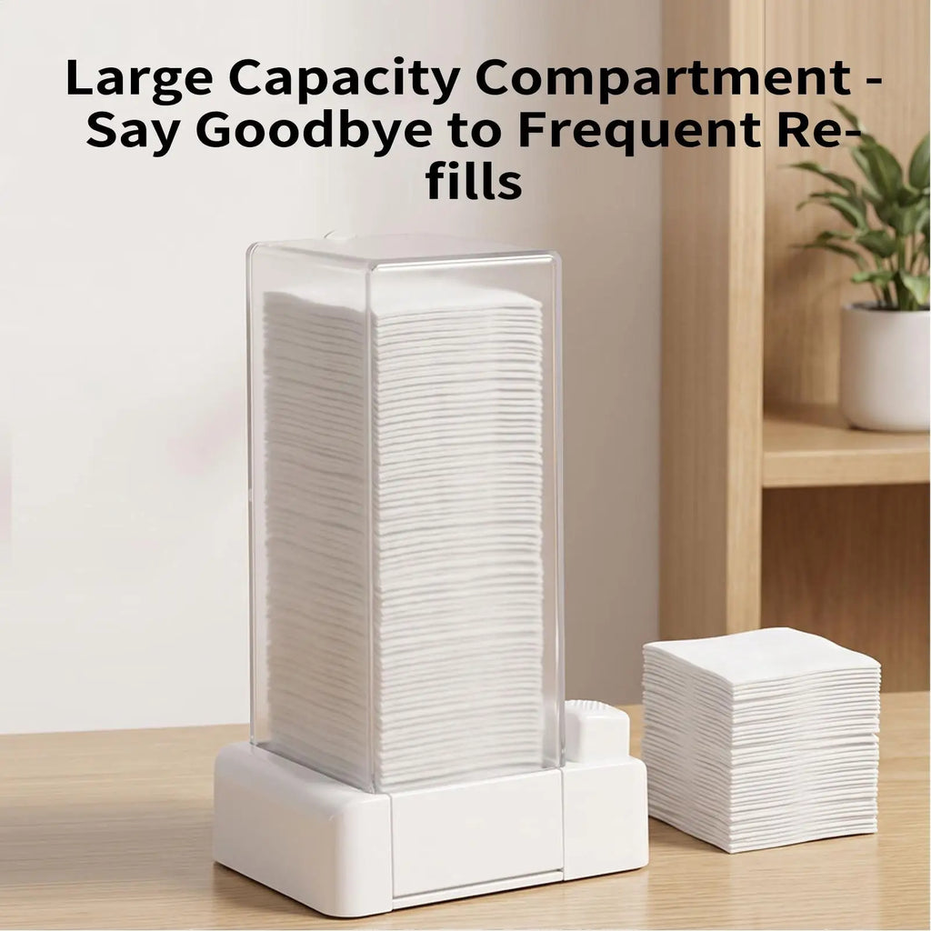 Cotton Round Dispenser Automatic Clear Bathroom Storage Organizer Qme