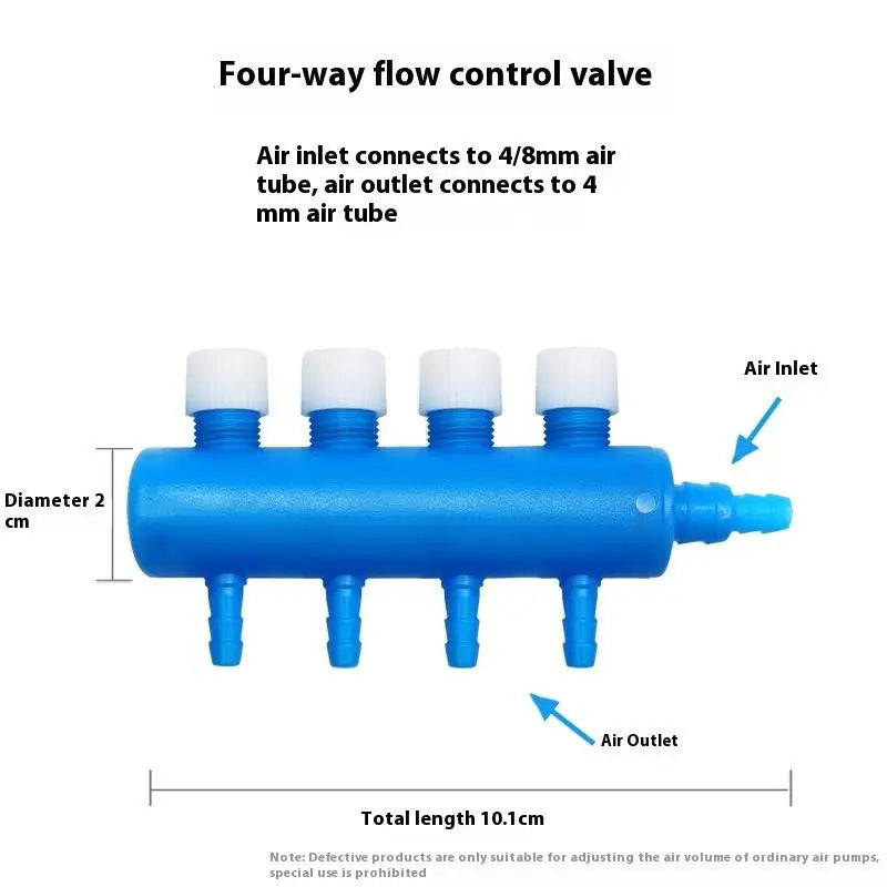 1Pcs Fish Tank Pump Parts Tube Oxygen Pipe Split-flow Practical Aquarium Air Pump Flow Control Valve Distributor Hose Splitter Qme A3