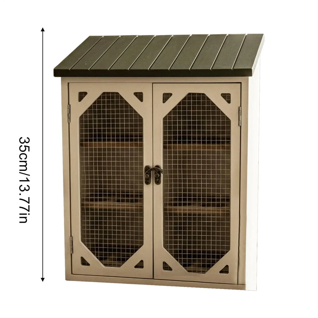Fresh Egg Holder Rustic Cabinet With Double Doors Egg Organizer With Wire Mesh Window For Home Kitchen Pantry Cabin Coop Farm Qme