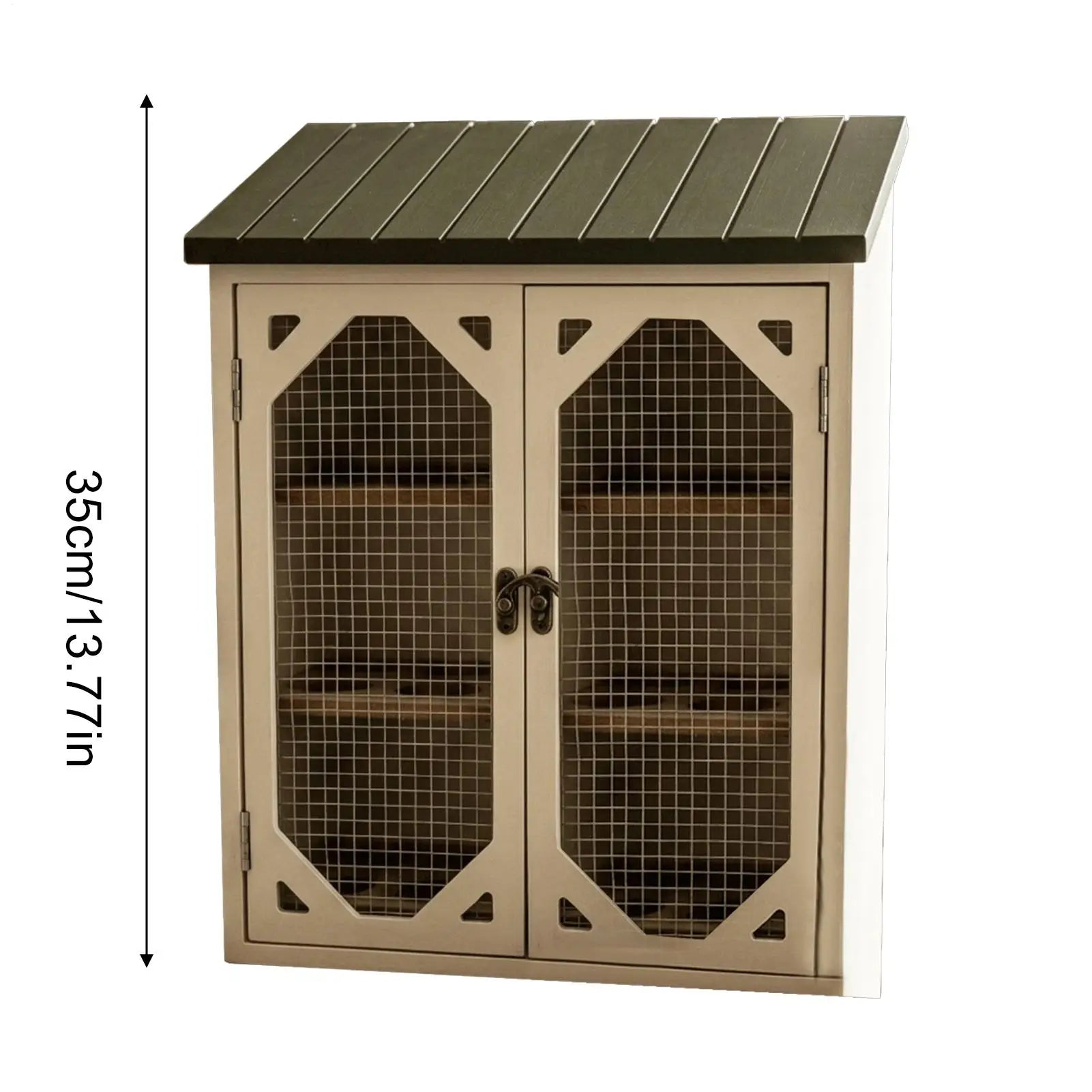 Fresh Egg Holder Rustic Cabinet With Double Doors Egg Organizer With Wire Mesh Window For Home Kitchen Pantry Cabin Coop Farm Qme