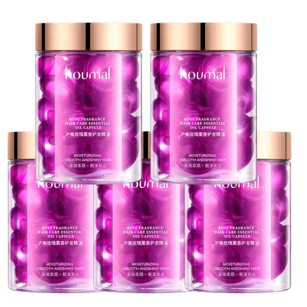 Hair Styling Serum Frizzy Dry Rose Essence Oil Capsules Leave-in Anti Qme D 5 bottle