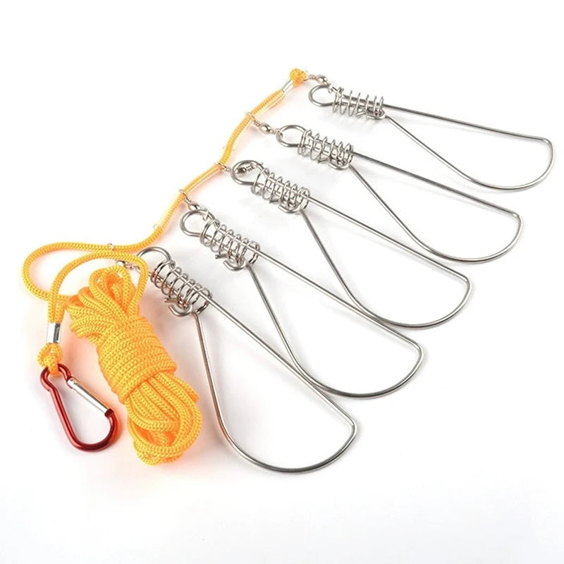3 5 Meters Fishing Rope Stainless Steel River Fish Lock Buckle Qme