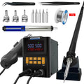 LF 8586D Soldering Station 1 600W Air Gun LCD Digital Display 60W Qme 8586Dp set2 220V UK PLUG