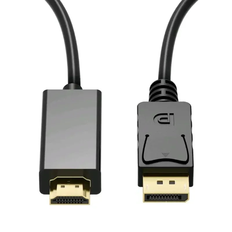  4K DP DisplayPort to HDMI Cable DP to HDMI HDTV Adapter Display Port Video Audio Cable for PC HDTV Projector Laptop Monitor Qme