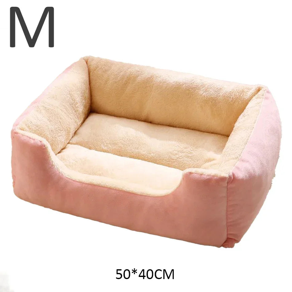 Bed for Cats Pet Products Cushions Kitten Goods Accessories Dog All Houses Supplies Things Accessory Habitats Basket House Beds Qme Pink-M