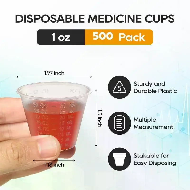 Clear Graduated Plastic Mix Cups Measuring Paint Tray Airbrush Qme