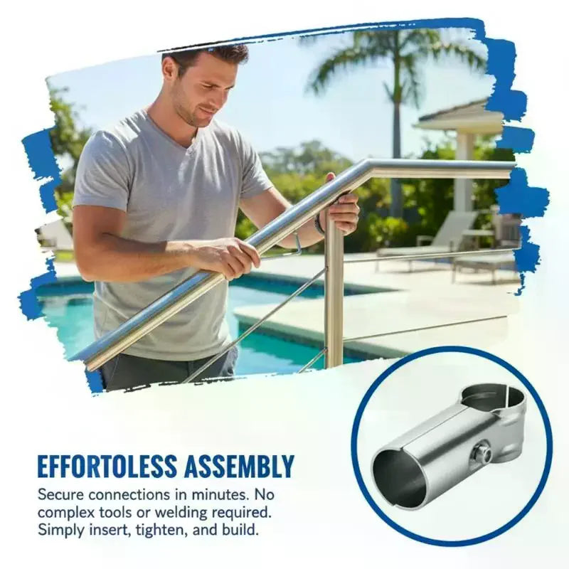 Structural Pipe Connectors Metal Tube Connector Rod Support Fixed Qme