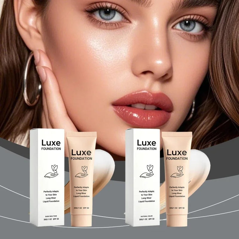 Foundation Long Wear Liquid Foundation Flawless Finish High Coverage Even Skin Tone Breathable Lightweight Natural Look Qme