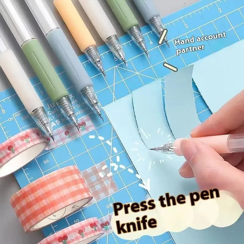 Paper cutter pen refill art utility knife scrapbook cutting tool sticker tape cutting machine express box knife DIY craft suppli Qme