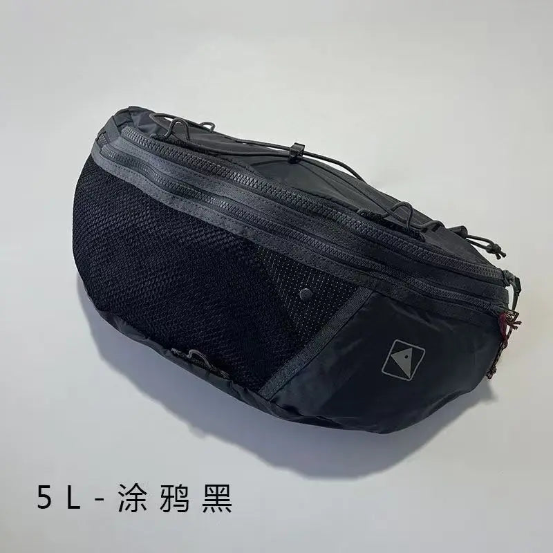 Large Capacity Men's Outdoor Breast Bag Travel Leisure Sports Qme black