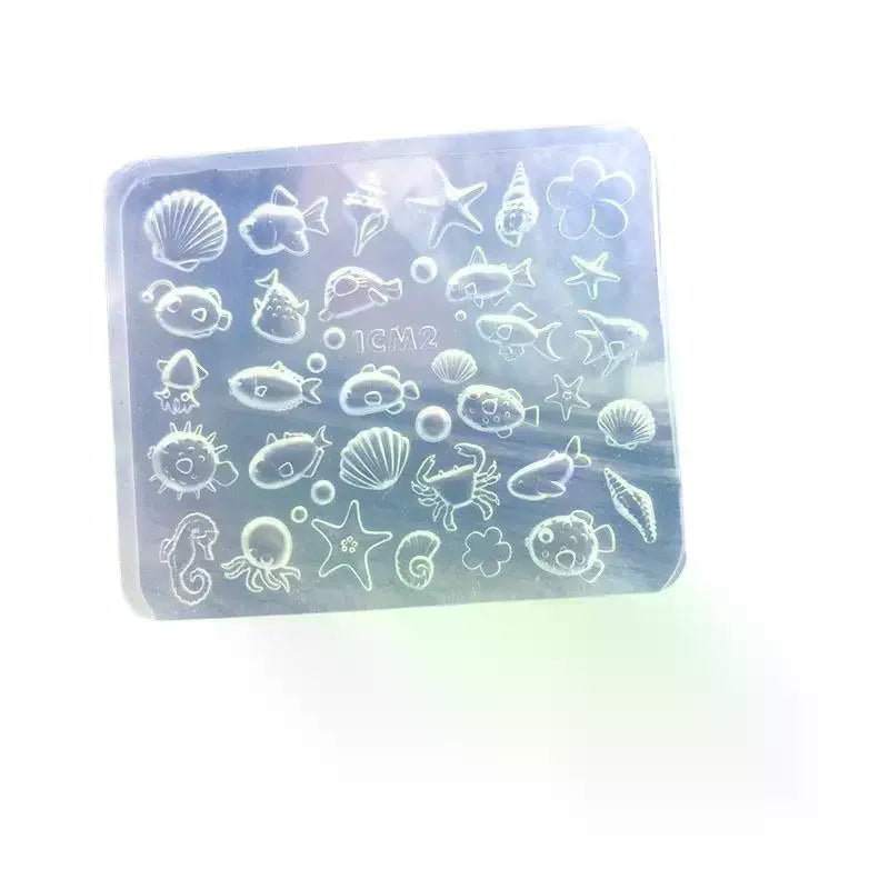 Summer Ocean Themed Silicone Nail Mold 3D Conch Seashell Gel Manicure Qme