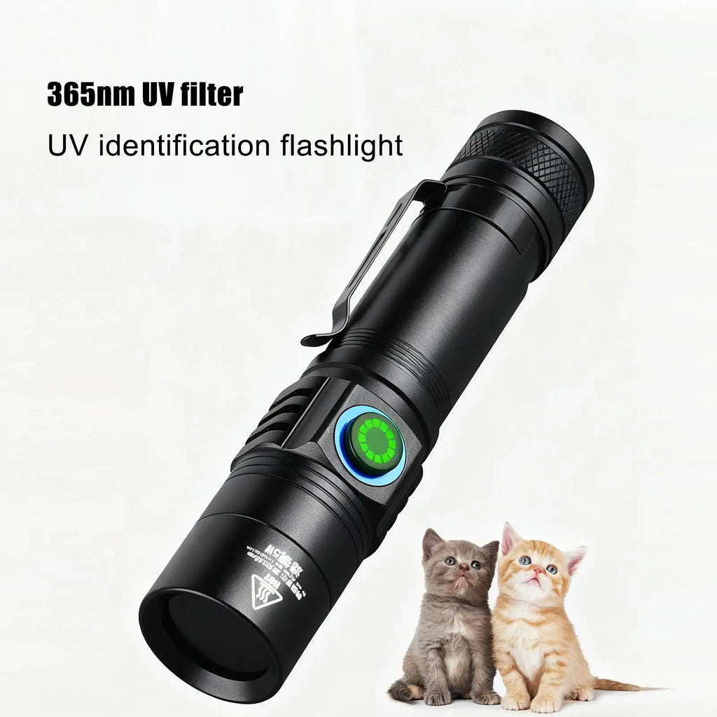UV Light Flashlight Portable Multi-purpose Pet Supplies Handheld Qme