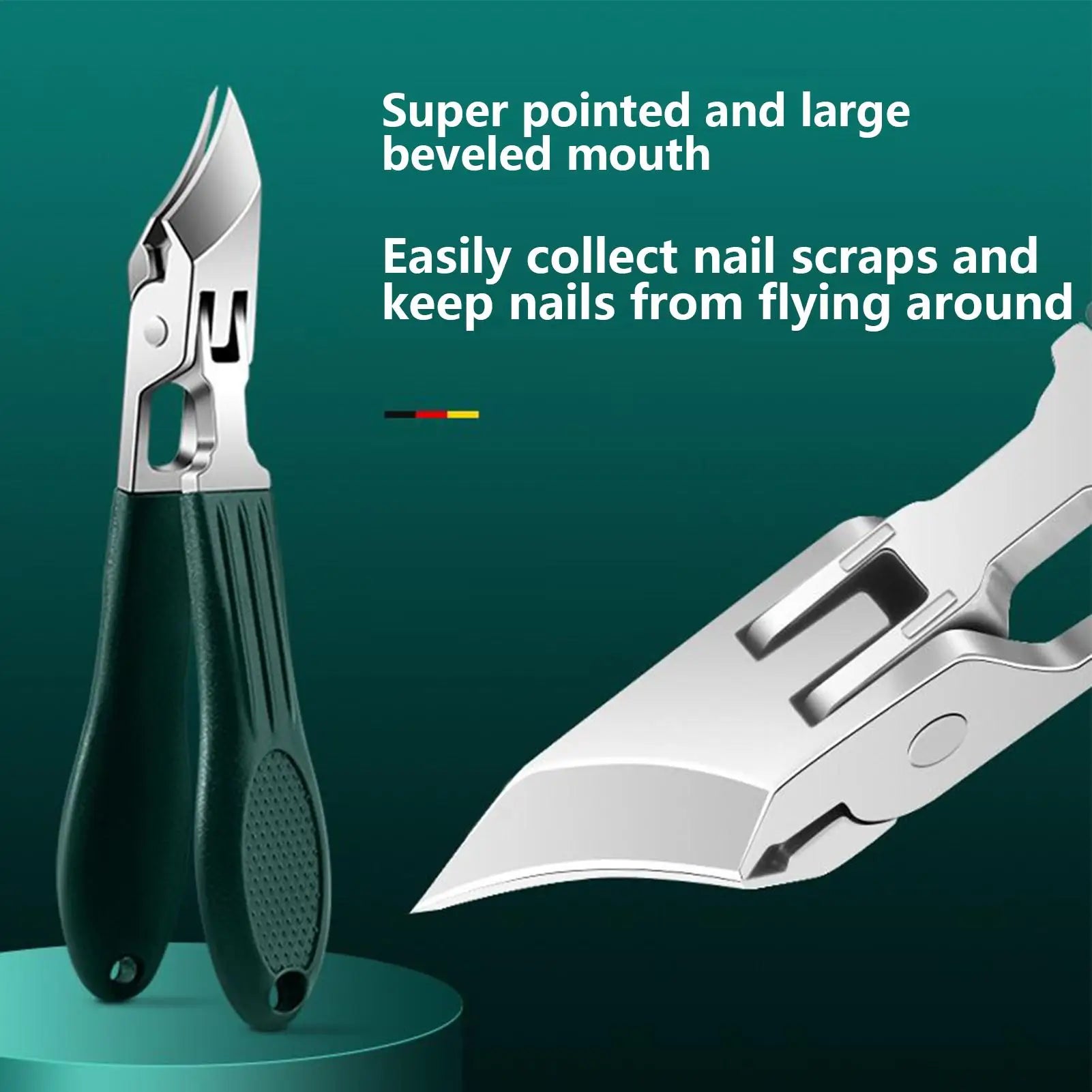 Oblique Nail Cutter Slanted Toenail Scissors Anti-splash Wide Jaw Qme