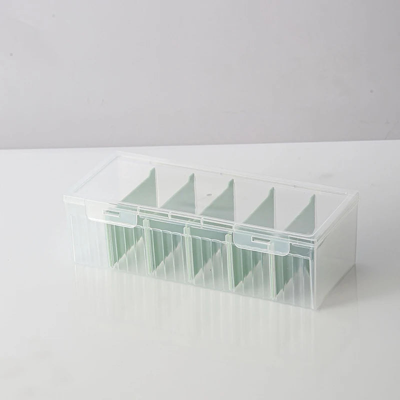 Cards Clear Plastic Compartmentalized Organizer Box Holds 550+ Game Qme Green